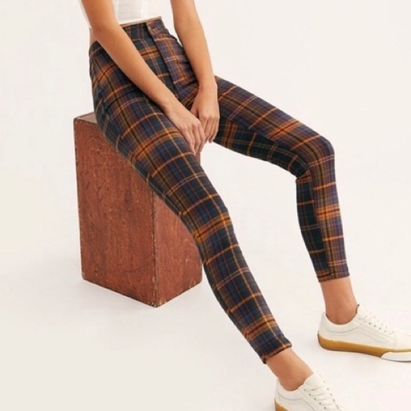 Free People Denim - Free People/ We the Free belle skinny plaid pants